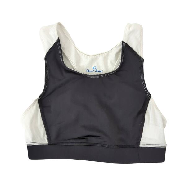 Pearl Izumi Women's Sports Bra Small Black White Racerback Tri Suit Triathlon - Picture 1 of 6
